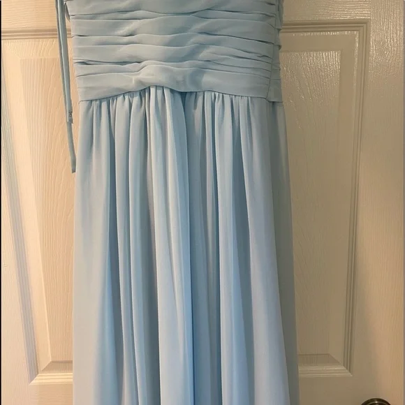 Bill Levkoff light Blue Bridesmaid Dress - Picture 8 of 12